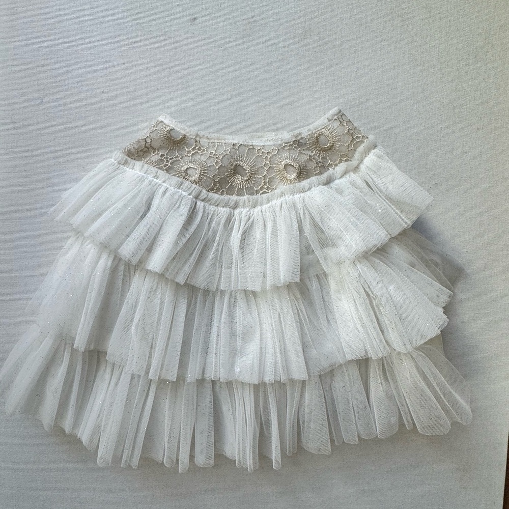 Genuine Kids 3T glitter tulle tutu skirt lace waist | party photo dress up